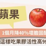蘋果：1個月降40％壞膽固醇！這樣吃果膠活性高9倍